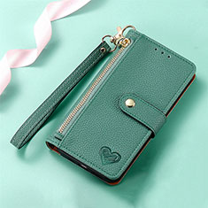 Leather Case Stands Flip Cover Holder S16D for Samsung Galaxy S22 Ultra 5G Green