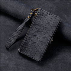 Leather Case Stands Flip Cover Holder S17D for Motorola Moto Edge 30 Fusion 5G Black