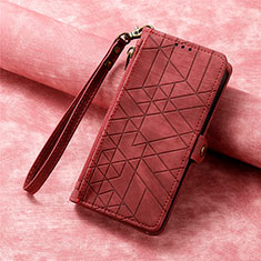 Leather Case Stands Flip Cover Holder S17D for Motorola Moto Edge 30 Pro 5G Red