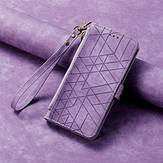 Leather Case Stands Flip Cover Holder S18D for Samsung Galaxy S22 Plus 5G Purple