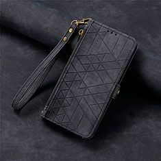 Leather Case Stands Flip Cover Holder S18D for Sharp Rouvo V Black