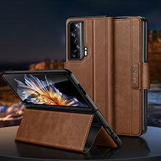 Leather Case Stands Flip Cover Holder SD1 for Huawei Honor Magic Vs 5G Brown