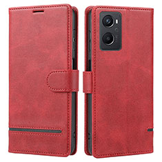 Leather Case Stands Flip Cover Holder SY1 for OnePlus Nord N20 5G Red