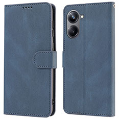 Leather Case Stands Flip Cover Holder SY1 for Realme 10 Pro 5G Blue