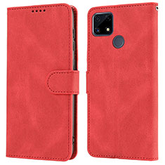 Leather Case Stands Flip Cover Holder SY1 for Realme C25 Red