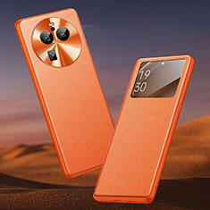 Leather Case Stands Flip Cover Holder TB1 for Oppo Find X6 Pro 5G Orange