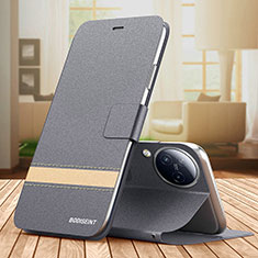 Leather Case Stands Flip Cover Holder TB1 for Xiaomi Civi 3 5G Gray