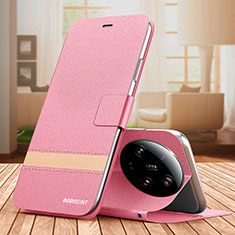 Leather Case Stands Flip Cover Holder TB1 for Xiaomi Mi 13 Ultra 5G Hot Pink
