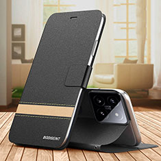 Leather Case Stands Flip Cover Holder TB1 for Xiaomi Mi 14 Pro 5G Black