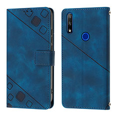 Leather Case Stands Flip Cover Holder Y01B for Huawei Honor 9X Blue
