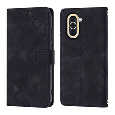Leather Case Stands Flip Cover Holder Y01B for Huawei Nova 10 Pro Black