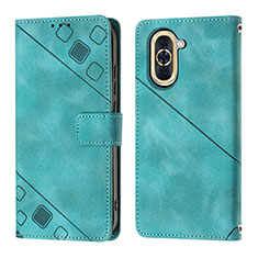 Leather Case Stands Flip Cover Holder Y01B for Huawei Nova 10 Pro Green