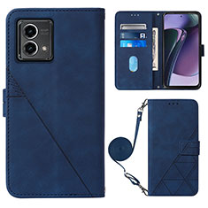 Leather Case Stands Flip Cover Holder Y01B for Motorola Moto G Stylus (2023) 4G Blue