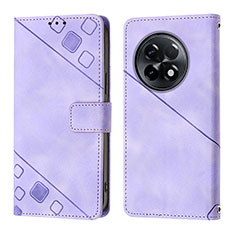 Leather Case Stands Flip Cover Holder Y01B for OnePlus Ace 2 5G Purple