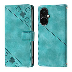 Leather Case Stands Flip Cover Holder Y01B for OnePlus Nord CE 3 Lite 5G Green