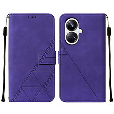 Leather Case Stands Flip Cover Holder Y01B for Realme 10 Pro+ Plus 5G Purple