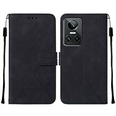 Leather Case Stands Flip Cover Holder Y01B for Realme GT Neo3 5G Black
