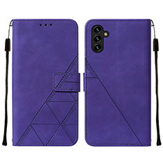 Leather Case Stands Flip Cover Holder Y01B for Samsung Galaxy A04s Purple