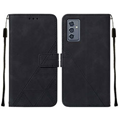 Leather Case Stands Flip Cover Holder Y01B for Samsung Galaxy A05s Black