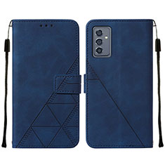 Leather Case Stands Flip Cover Holder Y01B for Samsung Galaxy A05s Blue
