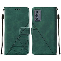 Leather Case Stands Flip Cover Holder Y01B for Samsung Galaxy A05s Green