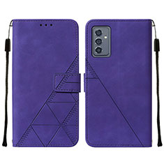 Leather Case Stands Flip Cover Holder Y01B for Samsung Galaxy A05s Purple