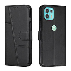Leather Case Stands Flip Cover Holder Y01X for Motorola Moto Edge 20 Lite 5G Black