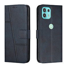 Leather Case Stands Flip Cover Holder Y01X for Motorola Moto Edge 20 Lite 5G Blue