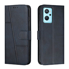 Leather Case Stands Flip Cover Holder Y01X for Realme 9i 4G Blue