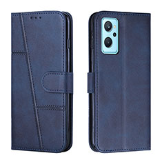 Leather Case Stands Flip Cover Holder Y01X for Realme 9i 5G Blue