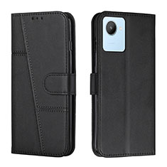 Leather Case Stands Flip Cover Holder Y01X for Realme C30 Black
