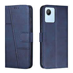 Leather Case Stands Flip Cover Holder Y01X for Realme C30 Blue