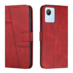 Leather Case Stands Flip Cover Holder Y01X for Realme C30 Red
