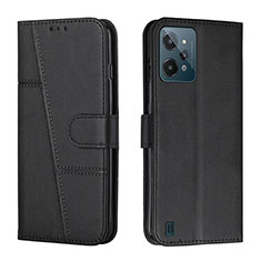 Leather Case Stands Flip Cover Holder Y01X for Realme C31 Black