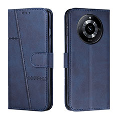 Leather Case Stands Flip Cover Holder Y01X for Realme Narzo 60 5G Blue