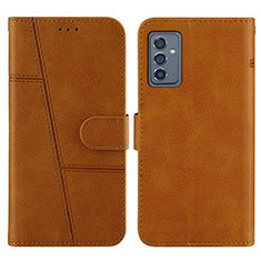 Leather Case Stands Flip Cover Holder Y01X for Samsung Galaxy A15 5G Light Brown