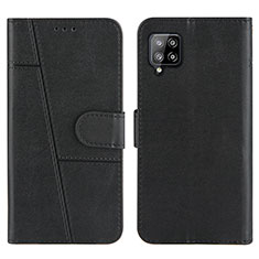 Leather Case Stands Flip Cover Holder Y01X for Samsung Galaxy A42 5G Black