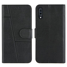 Leather Case Stands Flip Cover Holder Y01X for Samsung Galaxy A50S Black