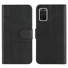Leather Case Stands Flip Cover Holder Y01X for Samsung Galaxy S20 Plus 5G Black