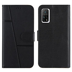 Leather Case Stands Flip Cover Holder Y01X for Xiaomi Mi 10T 5G Black