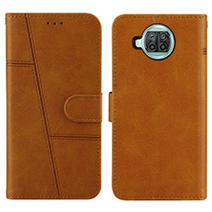Leather Case Stands Flip Cover Holder Y01X for Xiaomi Mi 10T Lite 5G Light Brown