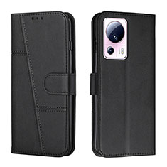 Leather Case Stands Flip Cover Holder Y01X for Xiaomi Mi 13 Lite 5G Black
