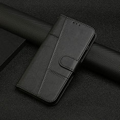 Leather Case Stands Flip Cover Holder Y01X for Xiaomi Poco C55 Black