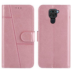Leather Case Stands Flip Cover Holder Y01X for Xiaomi Redmi 10X 4G Rose Gold