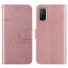 Leather Case Stands Flip Cover Holder Y01X for Xiaomi Redmi K30S 5G Rose Gold