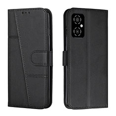 Leather Case Stands Flip Cover Holder Y01X for Xiaomi Redmi Note 11R 5G Black