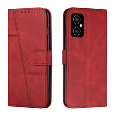 Leather Case Stands Flip Cover Holder Y01X for Xiaomi Redmi Note 11R 5G Red