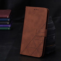 Leather Case Stands Flip Cover Holder Y02B for Samsung Galaxy A04s Brown