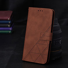 Leather Case Stands Flip Cover Holder Y02B for Samsung Galaxy A05s Brown
