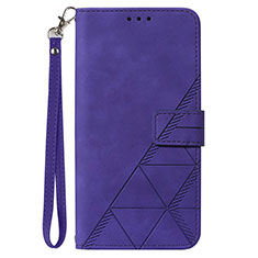 Leather Case Stands Flip Cover Holder Y02B for Samsung Galaxy M53 5G Purple